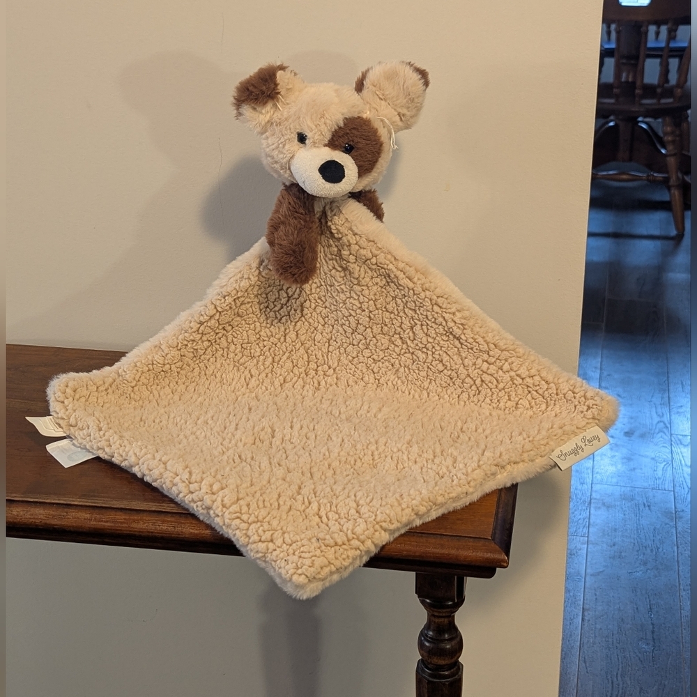 Snuggly Lovey Brown and Cream Dog Lovey. Sherpa Like And Plush.